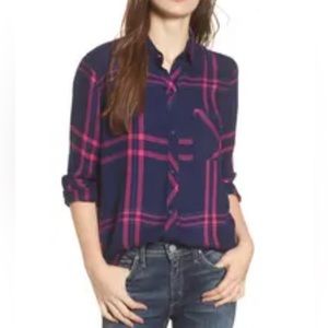 Rails Hunter Plaid Shirt-NAVY/ LIPSTICK, Size Small